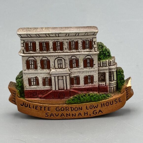 Vtg Historic Savannah Georgia Fridge Souvenir Magnet Juliett Gordon Low House - Picture 9 of 10